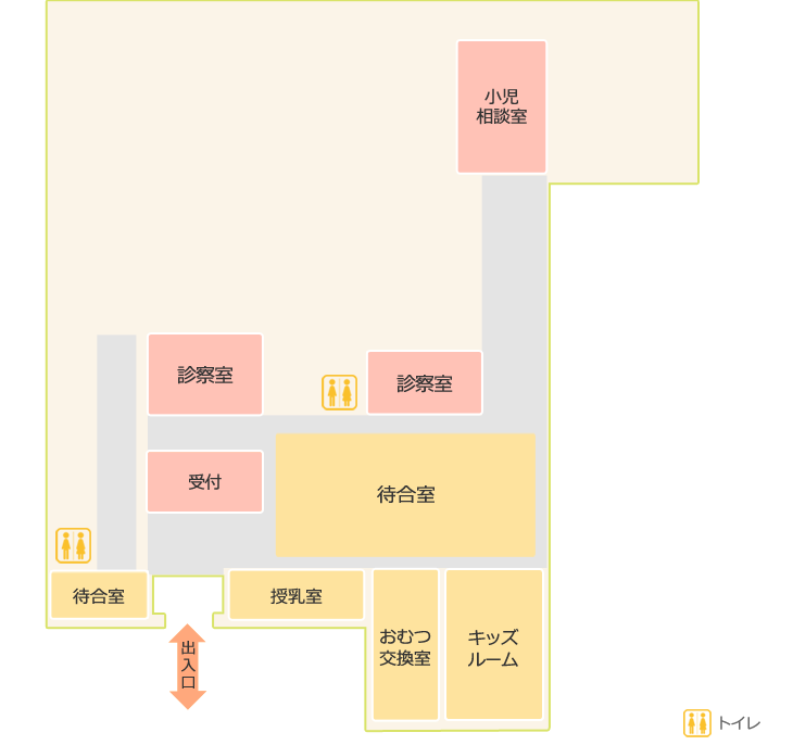 １Ｆ小児科フロアーマップ